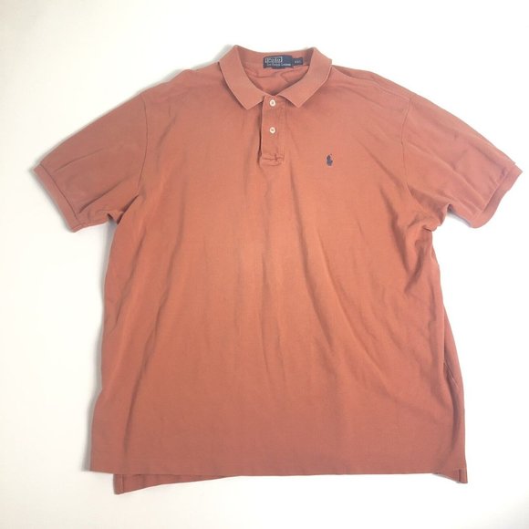 Polo Ralph Lauren Peach‎ Polo Shirt Men’s 2XL XXL D23 - Picture 1 of 5